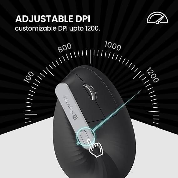 Portronics Toad Ergo Vertical Advanced Wireless Ergonomic Mouse