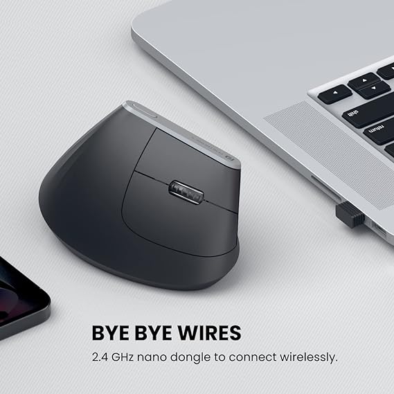 Portronics Toad Ergo Vertical Advanced Wireless Ergonomic Mouse