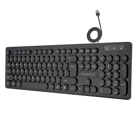 ZEBRONICS K24 USB Keyboard with Long Life 8 Million Keystrokes