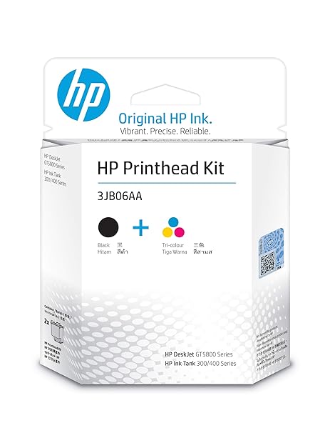 HP 3JB06AA Black & Tri-Color Printhead Kit