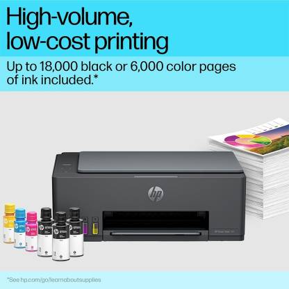 HP Smart Tank 581 All-in-one WiFi Colour Printer with 2 Extra Black Ink Bottles