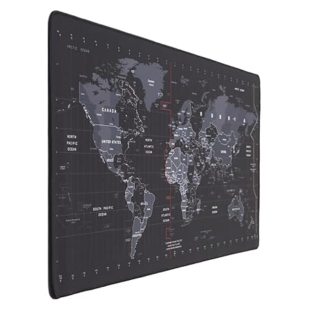 INOVERA World Map Anti-Slip Extended Desk Mat