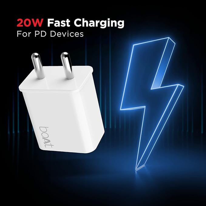 boAt WCDV 20W Super Fast Type C Charger