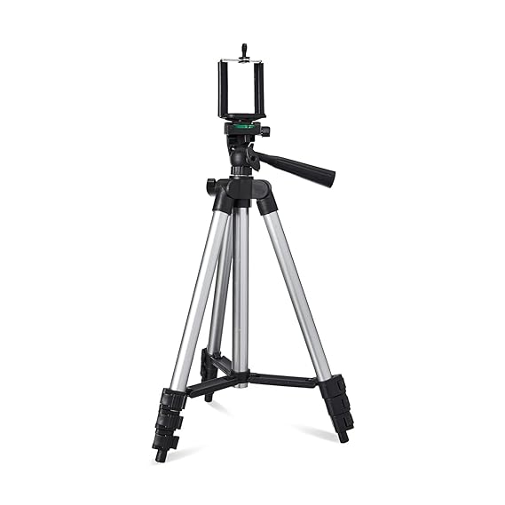 Amazon Basics 3110 Aluminium Lightweight Tripod with Mobile Phone Holder