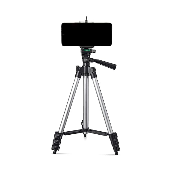 Amazon Basics 3110 Aluminium Lightweight Tripod with Mobile Phone Holder