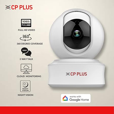 CP PLUS CP-E21A 2MP Full HD Smart Wi-fi CCTV Home Security Camera 360° with Pan Tilt