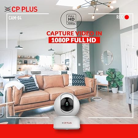 CP PLUS CP-E21A 2MP Full HD Smart Wi-fi CCTV Home Security Camera 360° with Pan Tilt