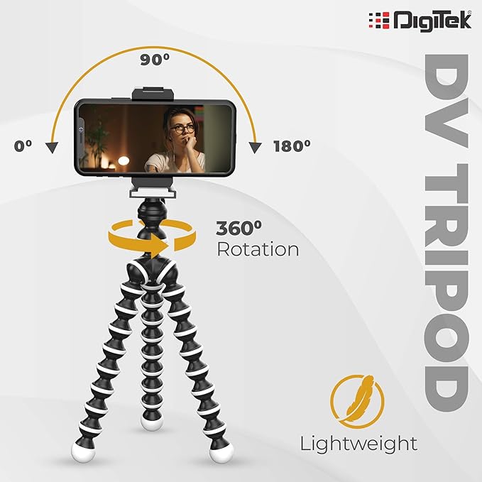 Digitek (DTR 260 GT) Gorilla Tripod/Mini 33cm Tripod for Mobile Phone with Phone Mount & Remote