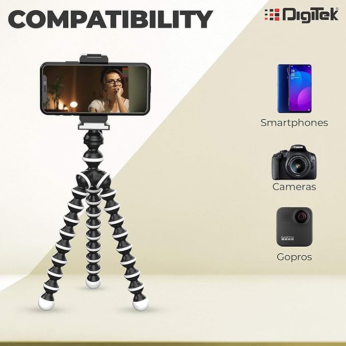 Digitek (DTR 260 GT) Gorilla Tripod/Mini 33cm Tripod for Mobile Phone with Phone Mount & Remote