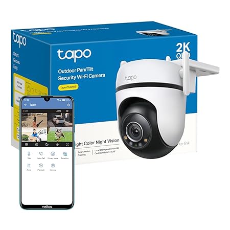 Tapo TP-Link C520WS 2K QHD 4MP Security Smart Wi-Fi Camera, White