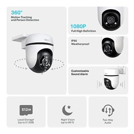TP-Link Tapo C500 Outdoor Tilt Home Security WiFi Smart Camera