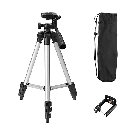 Tygot Adjustable Aluminium Alloy Tripod Stand Holder for Mobile Phones & Camera