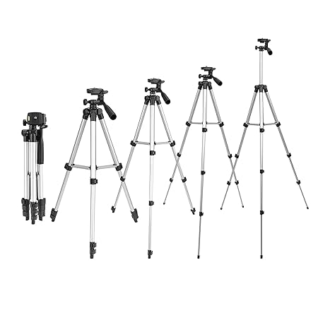 Tygot Adjustable Aluminium Alloy Tripod Stand Holder for Mobile Phones & Camera