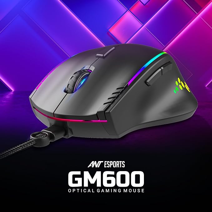Ant Esports GM600 RGB Wired Programable Gaming Mouse