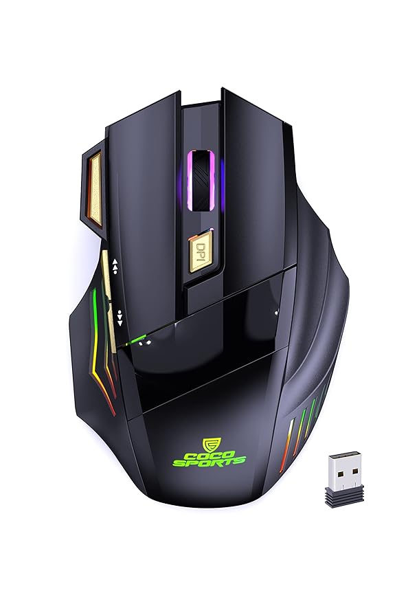 Coconut WM22 Gold Wireless Gaming Mouse 500 mAh Rechargeable Battery
