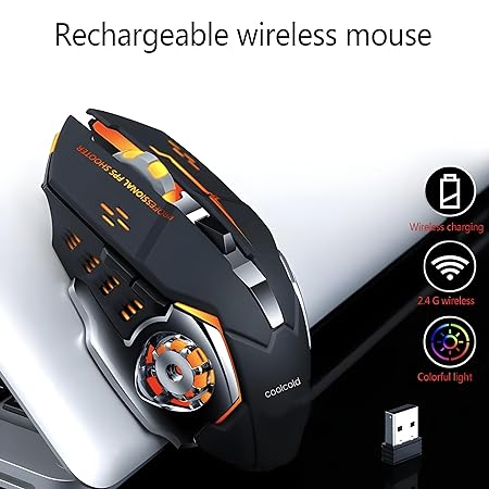 COOLCOLD Rechargeable Wireless Gaming Mouse