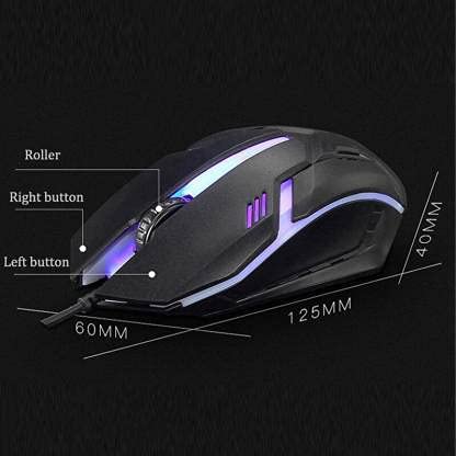 ENTWINO USB Wired Gaming Mouse D1 LED Backlight