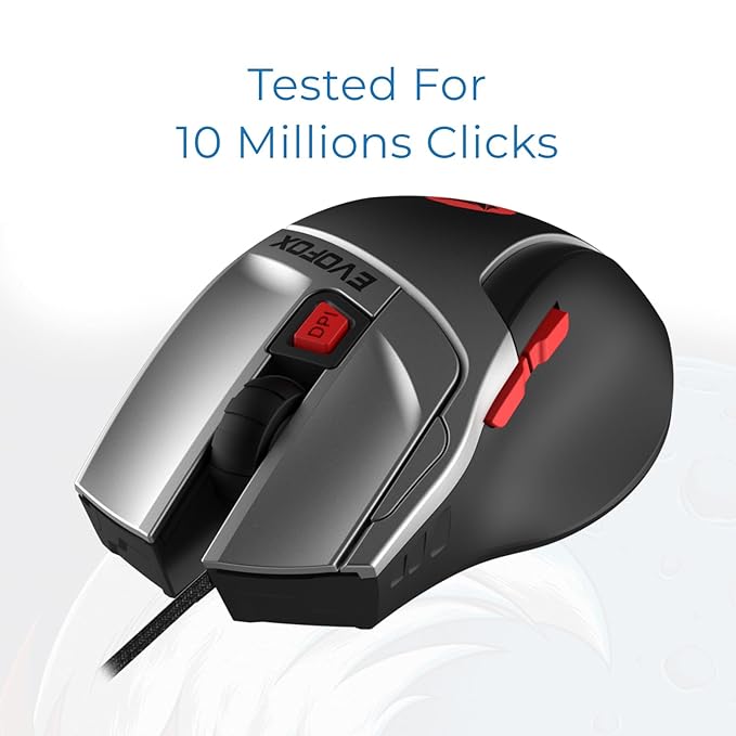 EvoFox Shade Gaming Mouse with 7 Rainbow Color Lighting