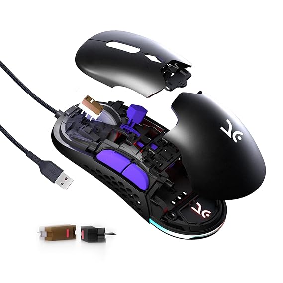 Kreo Chimera RGB USB Wired Gaming Mouse with Hot-swappable Switches
