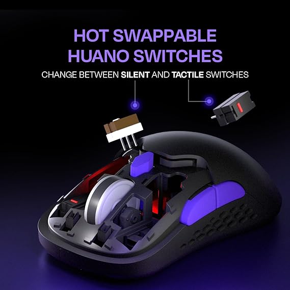Kreo Chimera RGB USB Wireless Gaming Mouse with Hot-swappable Switches