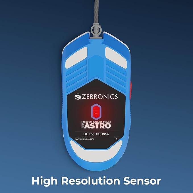 ZEBRONICS Astro Premium Gaming Mouse with RGB LED Light Modes
