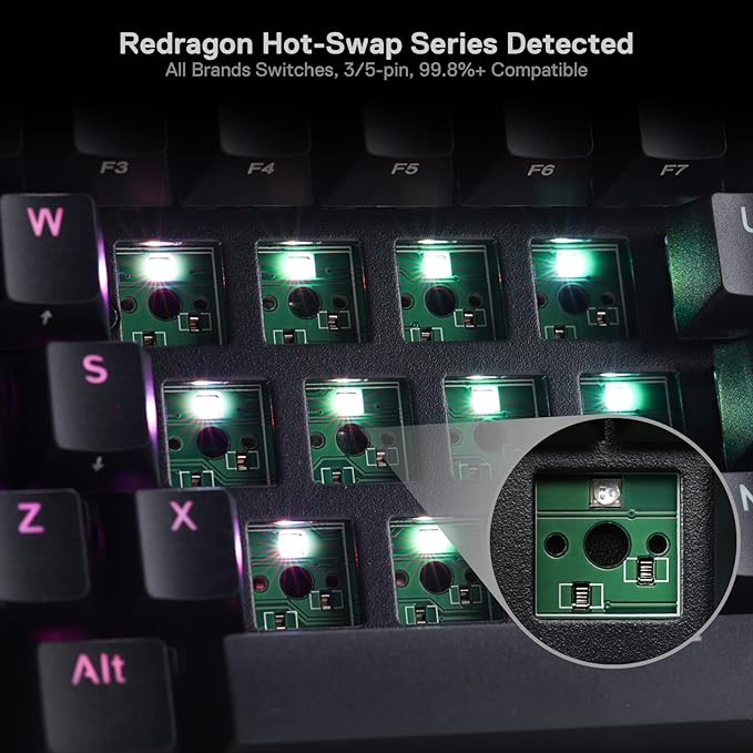 Redragon K530 Pro Draconic 60% RGB Mechanical Gaming Keyboard