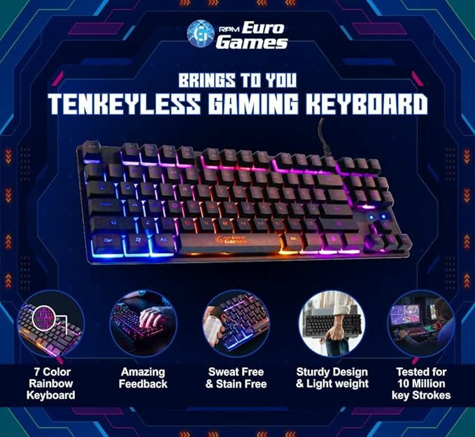 RPM Euro Games Wired Gaming Keyboard