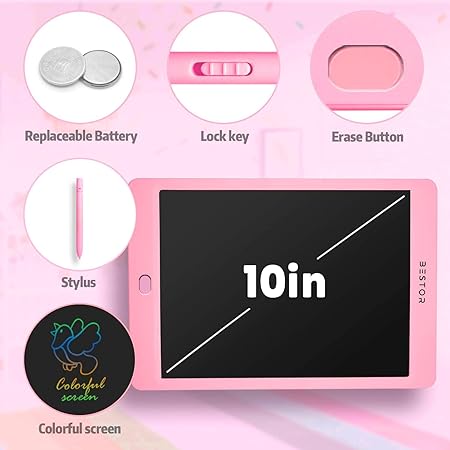 Bestor Portable LCD Writing Tablet (10 inches) Paperless Memo Digital Tablet Pad
