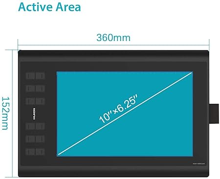 HUION Inspiroy H1060P Graphics Drawing Tablet 10 x 6.25 inch TWS Earbuds