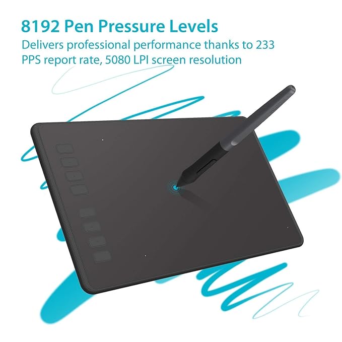 HUION Inspiroy H950P Graphics Drawing Tablet 8.7x5.4 inches TWS Earbuds