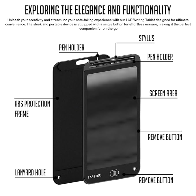 Lapster Multicolour LCD Writing Tablet 8.5 inches Screen Slate for Kids Writing Pad for Kids
