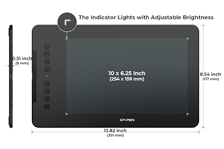 XP PEN XP-Pen Deco01 V2 Digital Graphics Drawing Pen Tablet 10" x 6.25"