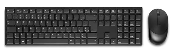 Dell KM5221W RF 2.4GHz Wireless Keyboard with 12 Programmable Keys and 3 Button Optical Mouse Combo