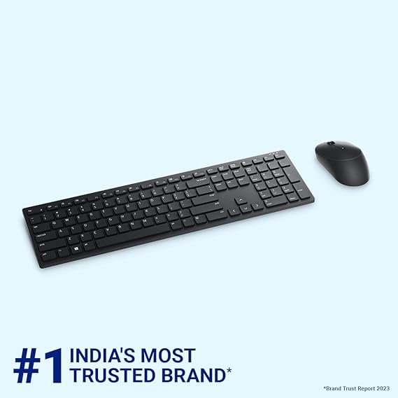 Dell KM5221W RF 2.4GHz Wireless Keyboard with 12 Programmable Keys and 3 Button Optical Mouse Combo