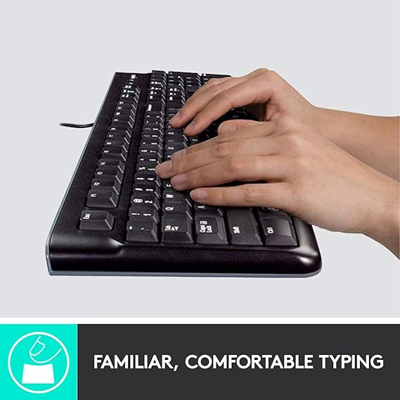 Logitech MK120 Wired USB Keyboard and Mouse Set