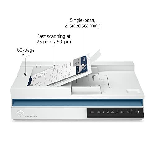 HP ScanJet Pro 2600 f1, Fast 2-Sided scanning and auto Document Feeder