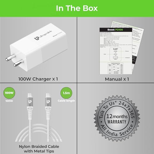 Ultraprolink Boost PD 100 3 USB Ports 100W GaN Travel Charger UM1184C