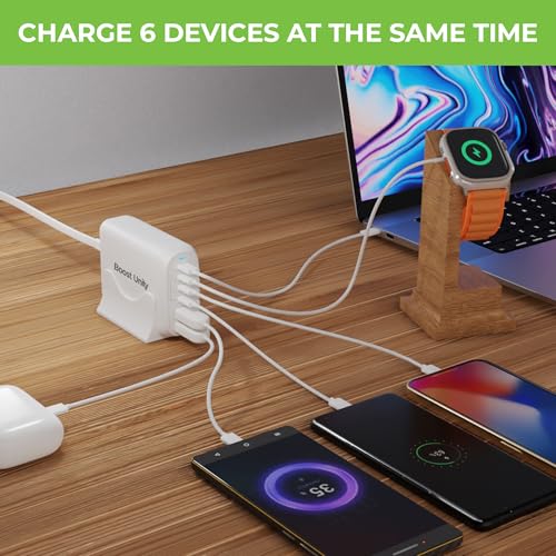 Ultraprolink Boost Unity 100 6 USB Port 100W Desktop GaN Charging Station UM1182