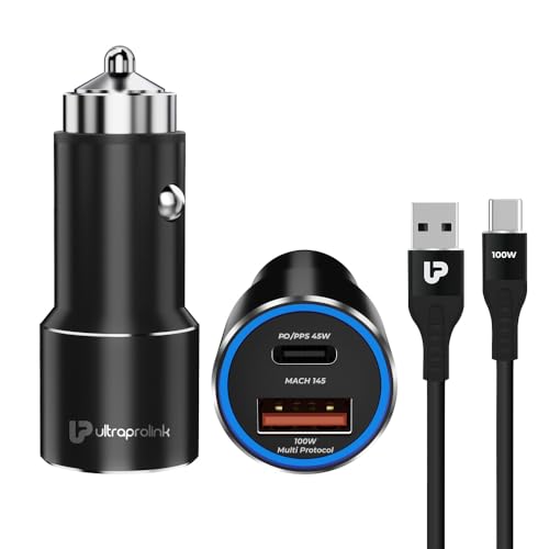 Ultraprolink Mach 145W All Protocol Dual USB Car Charger with 1m Cable UM1160