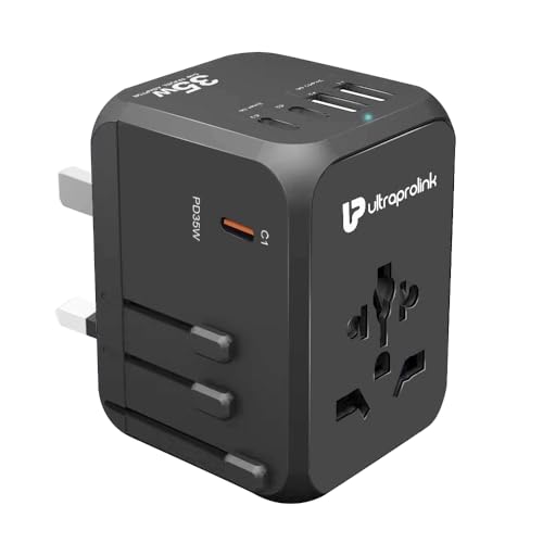 Ultraprolink Travel Mate PD35 World Travel Adapter & 5 USB GaN Charger UM1187