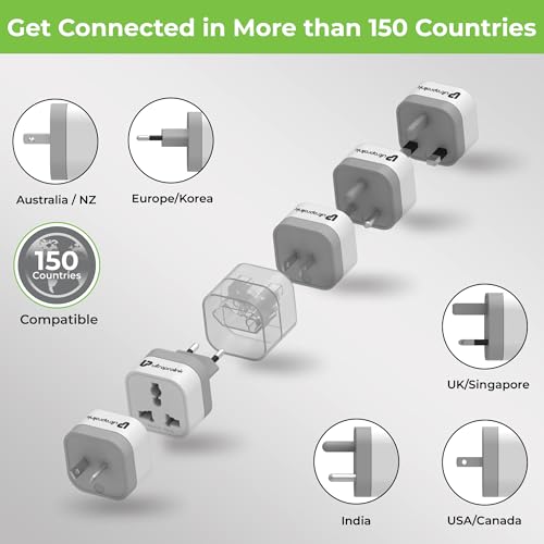 Ultraprolink Travel Qubes Worldwide AC Convertor Plugs ( pack of 5) UM1164