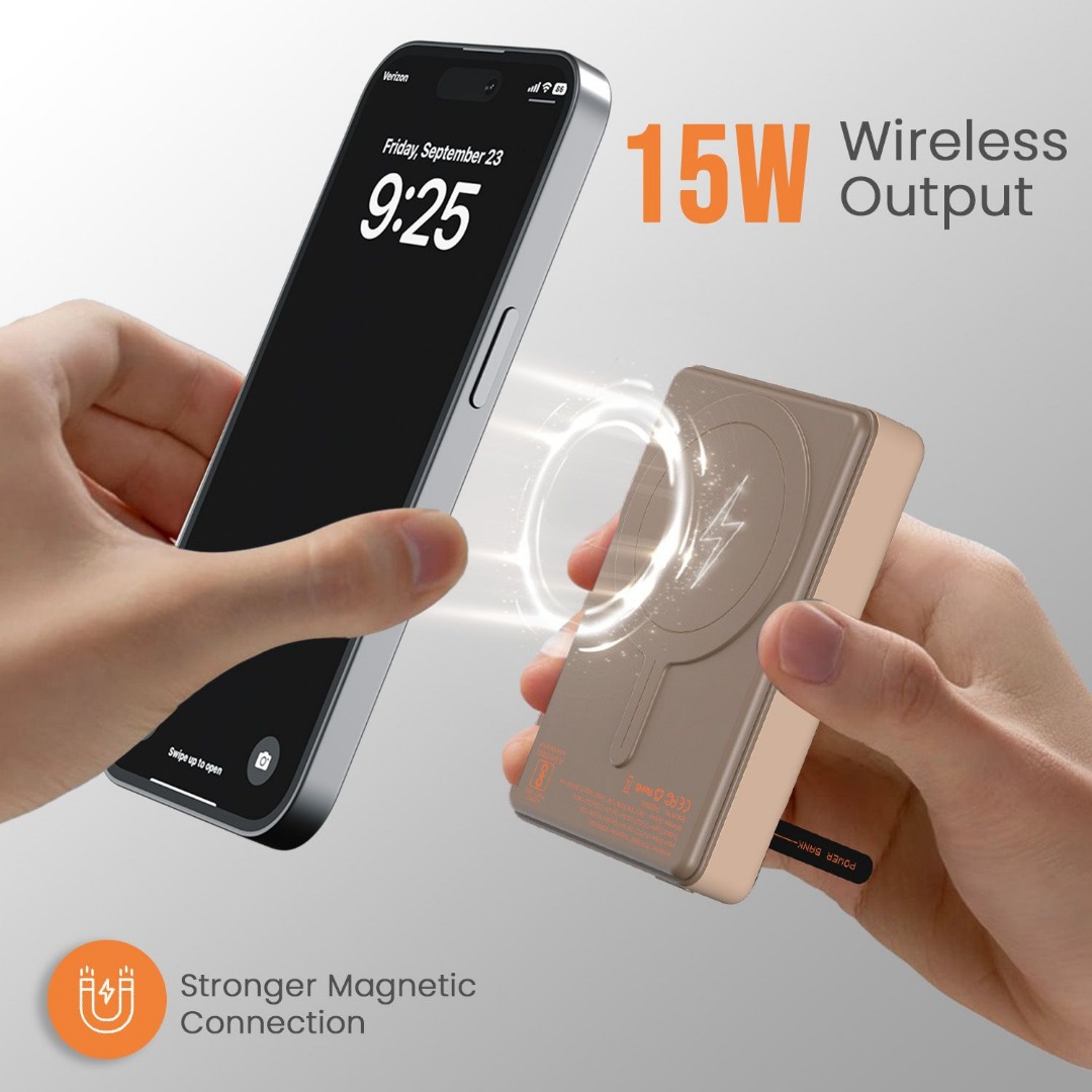 Portronics 10000 mAh 20 W Wireless Slim Pocket Size Power Bank