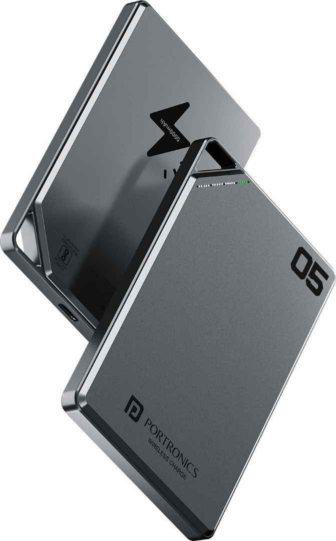 Portronics 5000 mAh 20 W Wired & Wireless Compact Pocket Size Power Bank