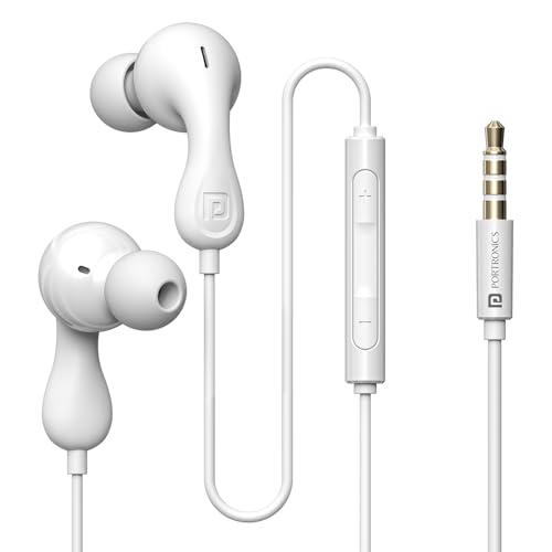 Portronics Conch Kappa in Ear 3.5mm Wired Earphones with in Line HD Mic