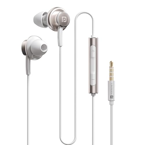 Portronics Conch Sigma A in Ear 3.5mm Aux Wired Earphones with in Line HD Mic & Magnetic Earbuds
