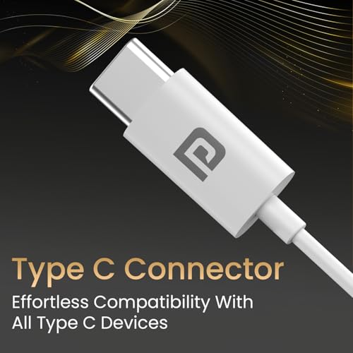 Portronics Conch Theta C in Ear Type C Wired Earphones with in Line HD Mic