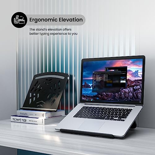 Portronics My Buddy Hexa 5 Laptop Stand with Foldable & Ventilated Design for Upto 15.6” Laptops & MacBooks
