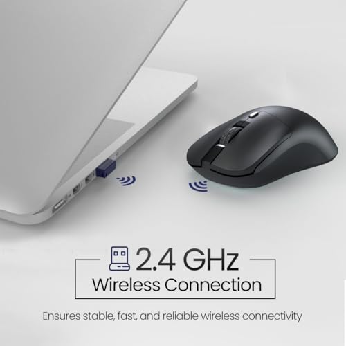Portronics Toad 33 Wireless Mouse with 2.4 GHz Wireless Receiver | Adjustable Sensitivity | Ergonomic Design | for Laptops | Desktops PC | Mac