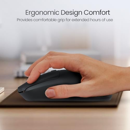 Portronics Toad 33 Wireless Mouse with 2.4 GHz Wireless Receiver | Adjustable Sensitivity | Ergonomic Design | for Laptops | Desktops PC | Mac