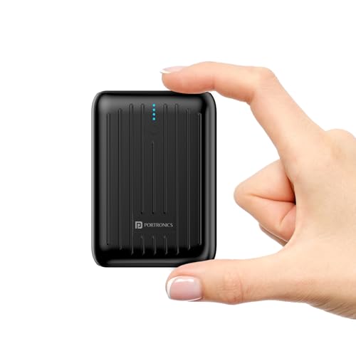 Portronics Zapcell 10k 10000mAh 22.5W Pocket Size Nano Powerbank with Compact and Light Weight Design